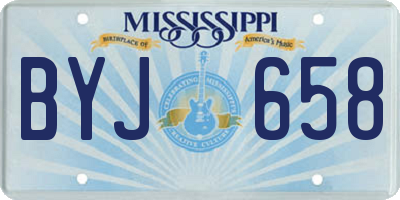 MS license plate BYJ658