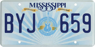 MS license plate BYJ659