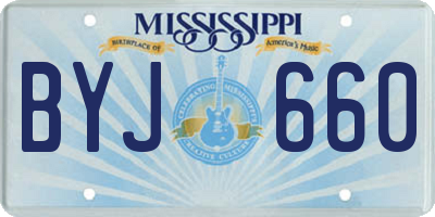 MS license plate BYJ660