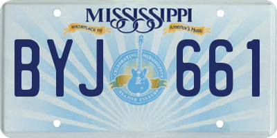 MS license plate BYJ661