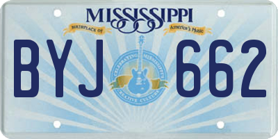 MS license plate BYJ662