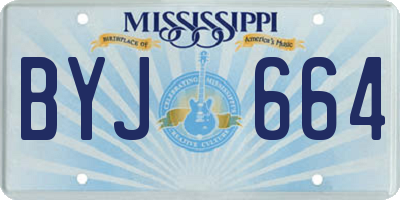 MS license plate BYJ664