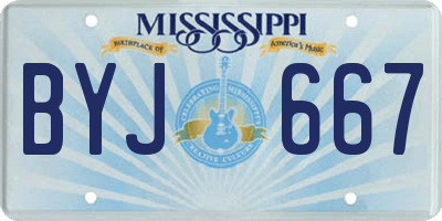 MS license plate BYJ667
