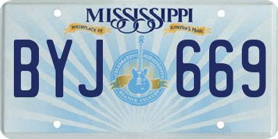 MS license plate BYJ669