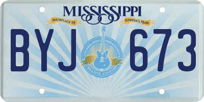 MS license plate BYJ673