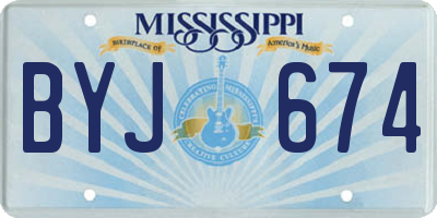 MS license plate BYJ674