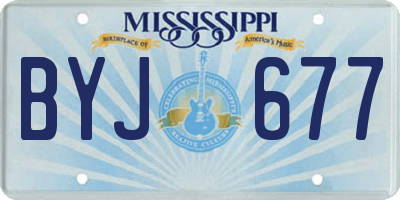MS license plate BYJ677