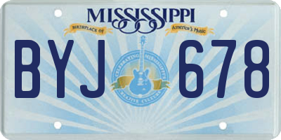 MS license plate BYJ678