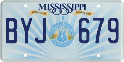 MS license plate BYJ679