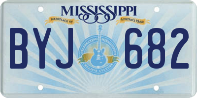 MS license plate BYJ682