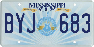 MS license plate BYJ683