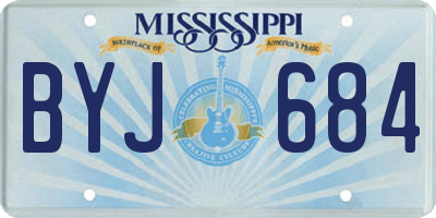 MS license plate BYJ684