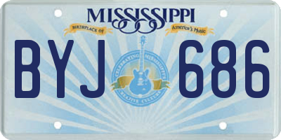 MS license plate BYJ686