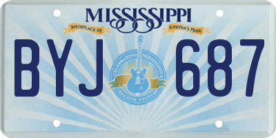 MS license plate BYJ687