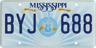 MS license plate BYJ688