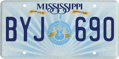 MS license plate BYJ690