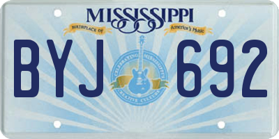MS license plate BYJ692