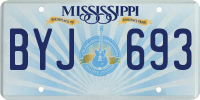 MS license plate BYJ693