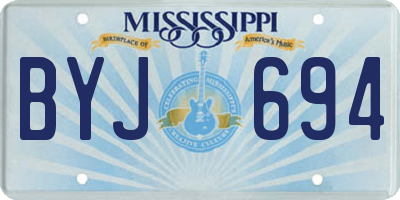 MS license plate BYJ694