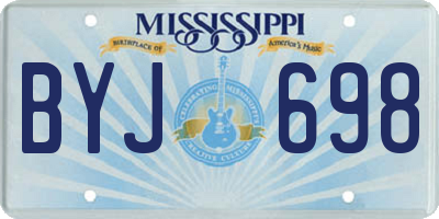 MS license plate BYJ698