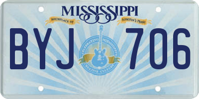 MS license plate BYJ706