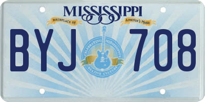 MS license plate BYJ708