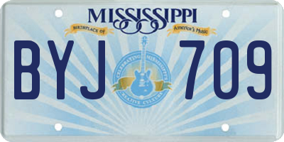 MS license plate BYJ709