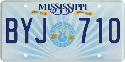 MS license plate BYJ710