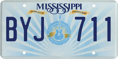 MS license plate BYJ711