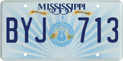MS license plate BYJ713