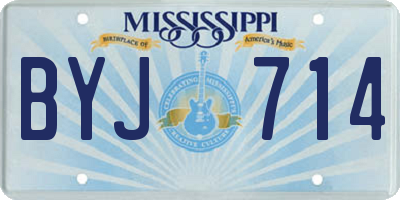 MS license plate BYJ714