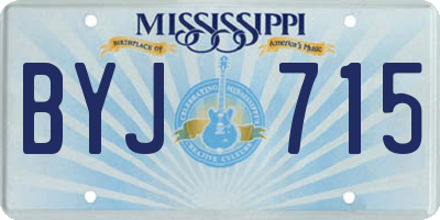 MS license plate BYJ715
