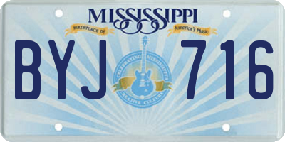 MS license plate BYJ716