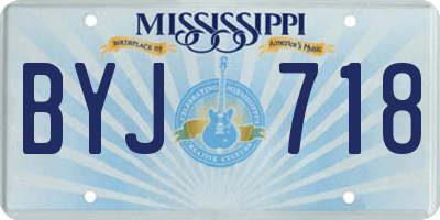 MS license plate BYJ718