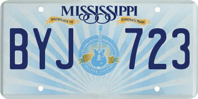 MS license plate BYJ723