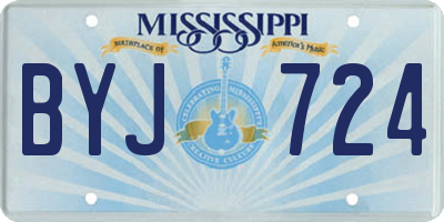 MS license plate BYJ724