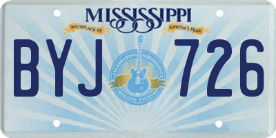 MS license plate BYJ726