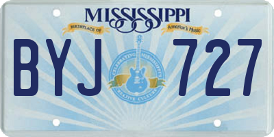 MS license plate BYJ727