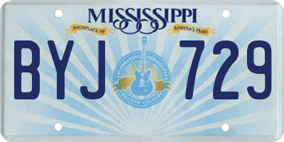 MS license plate BYJ729