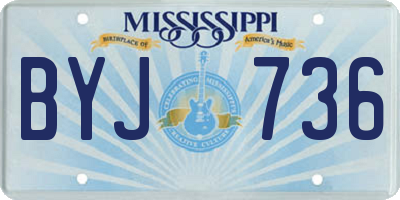 MS license plate BYJ736