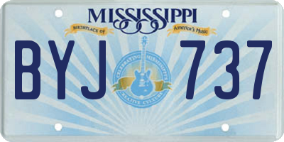 MS license plate BYJ737