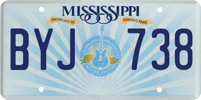 MS license plate BYJ738