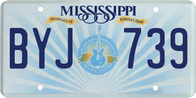 MS license plate BYJ739