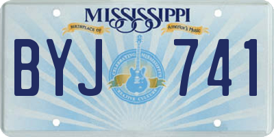 MS license plate BYJ741
