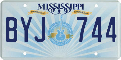 MS license plate BYJ744
