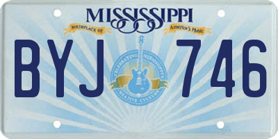 MS license plate BYJ746