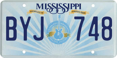 MS license plate BYJ748