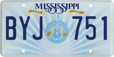 MS license plate BYJ751