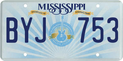 MS license plate BYJ753