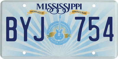 MS license plate BYJ754